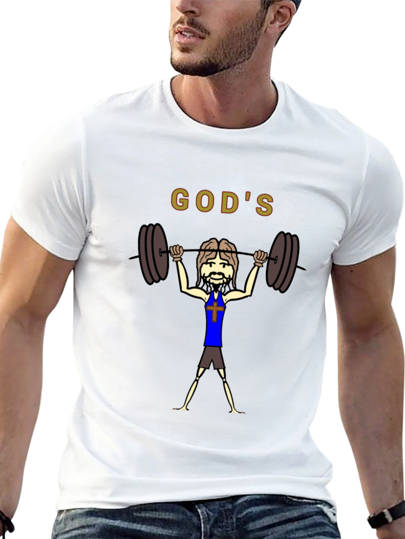 Gods Gym Black T-Shirt - Religious Workout Apparel