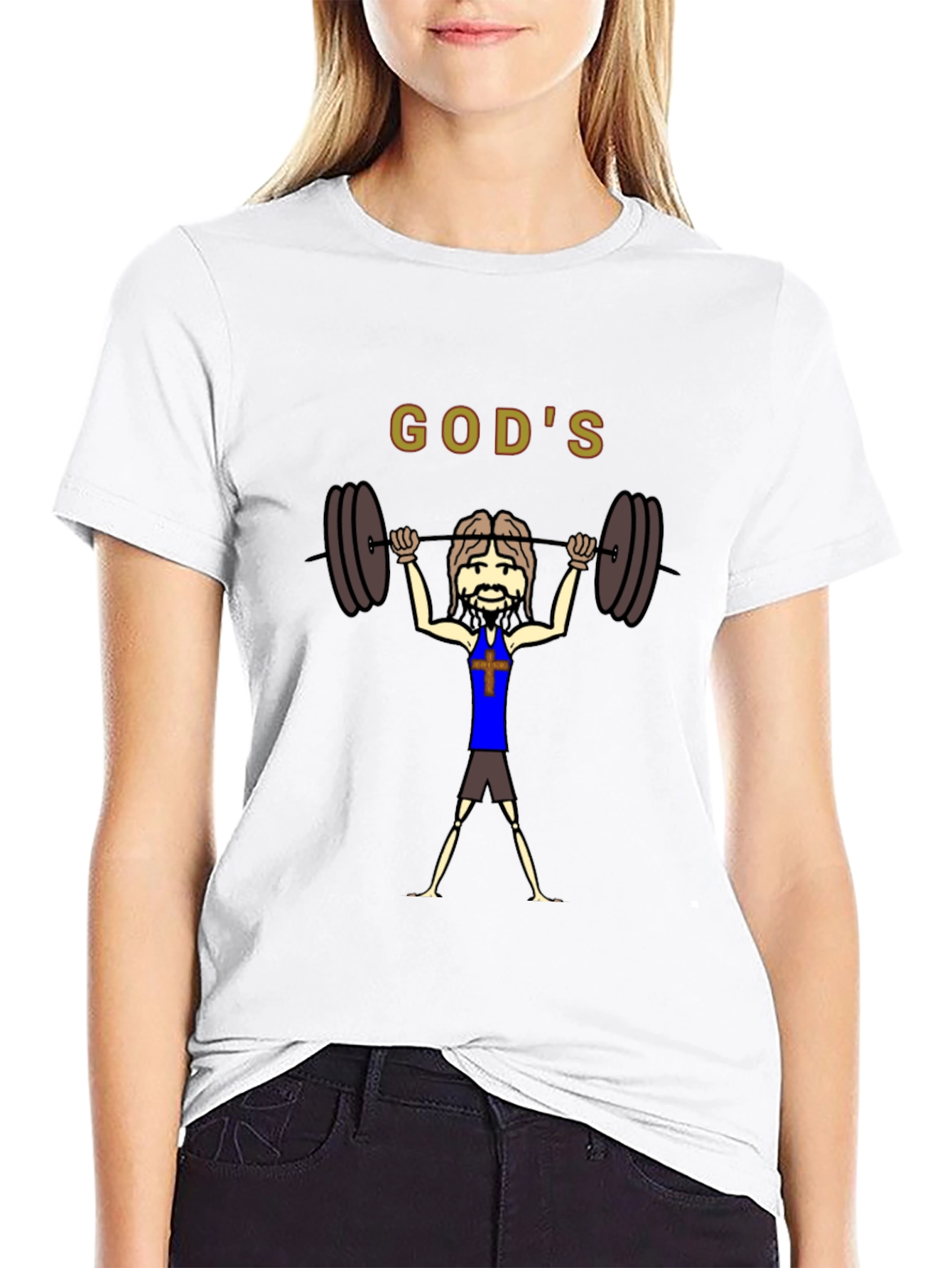 Gods Gym Black T-Shirt - Religious Workout Apparel