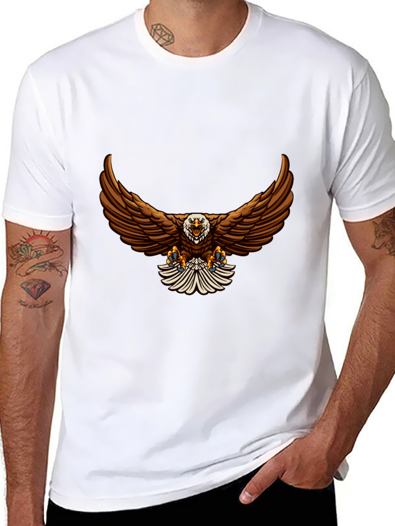 Eagle Graphic Black T-Shirt - Mens Fashion