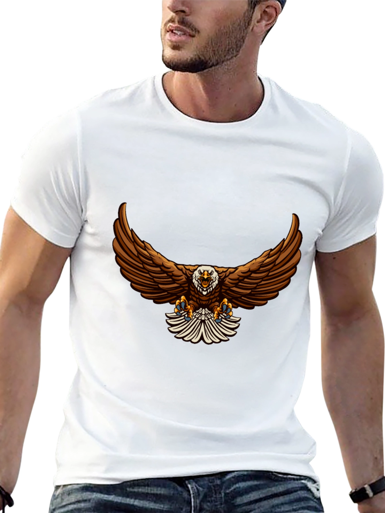 Eagle Graphic Black T-Shirt - Mens Fashion