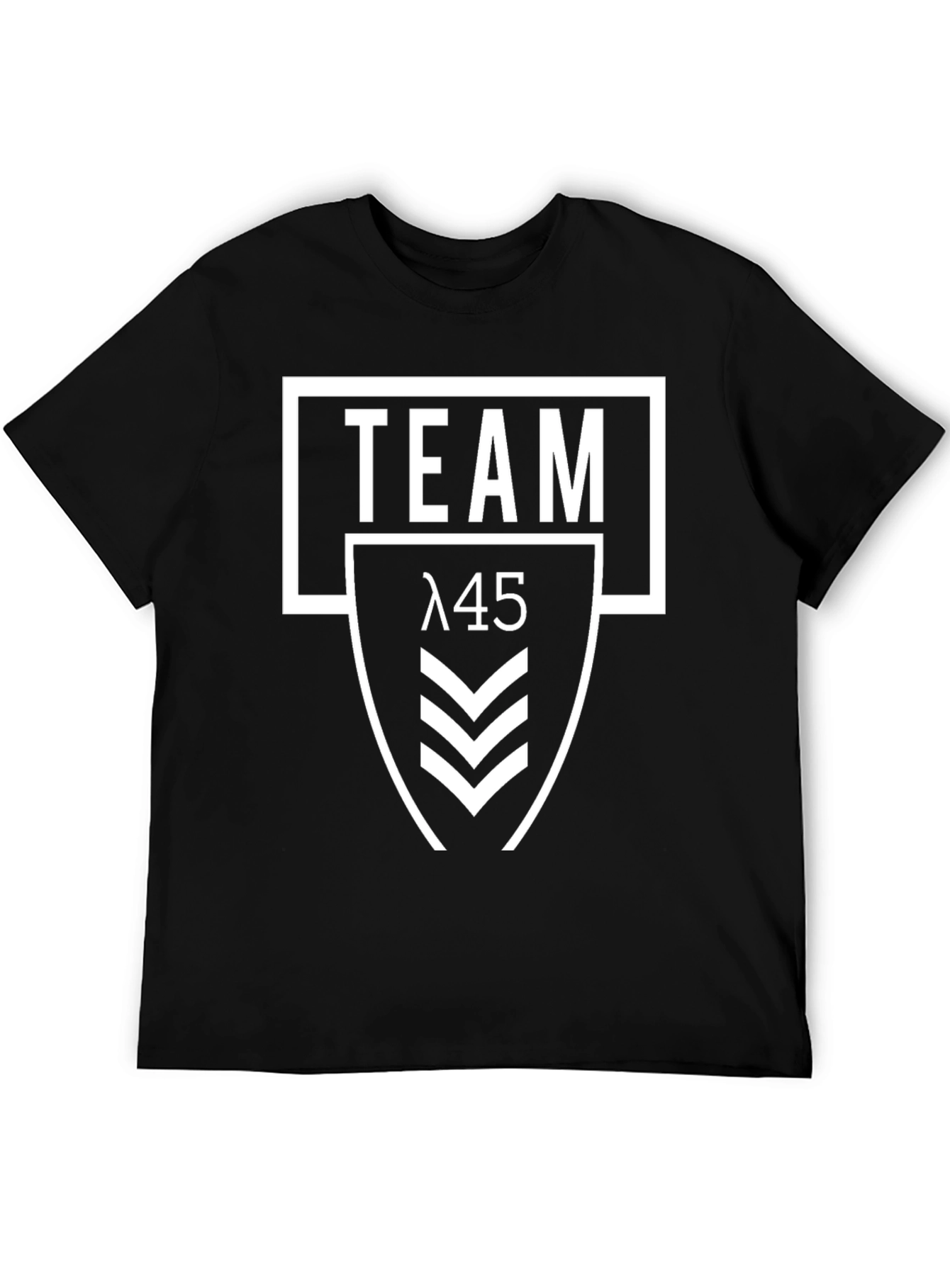 Team 45 Graphic Print Black T-Shirt