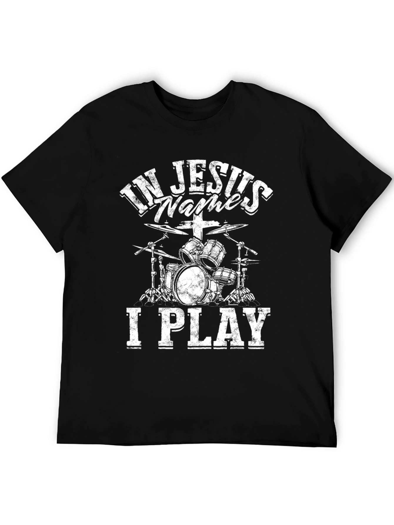 In Jesuss Name I Play Drummer T-Shirt