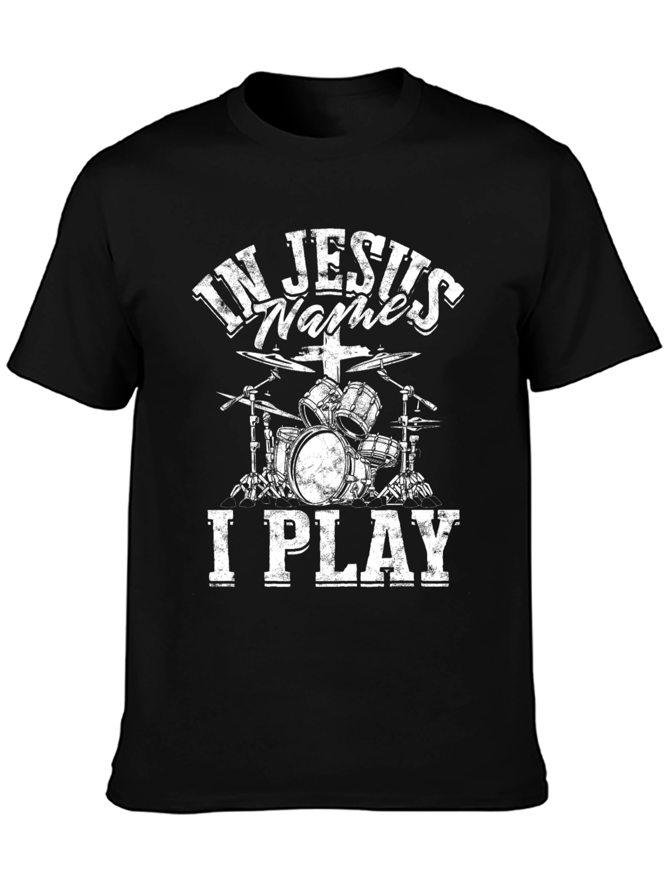 In Jesuss Name I Play Drummer T-Shirt