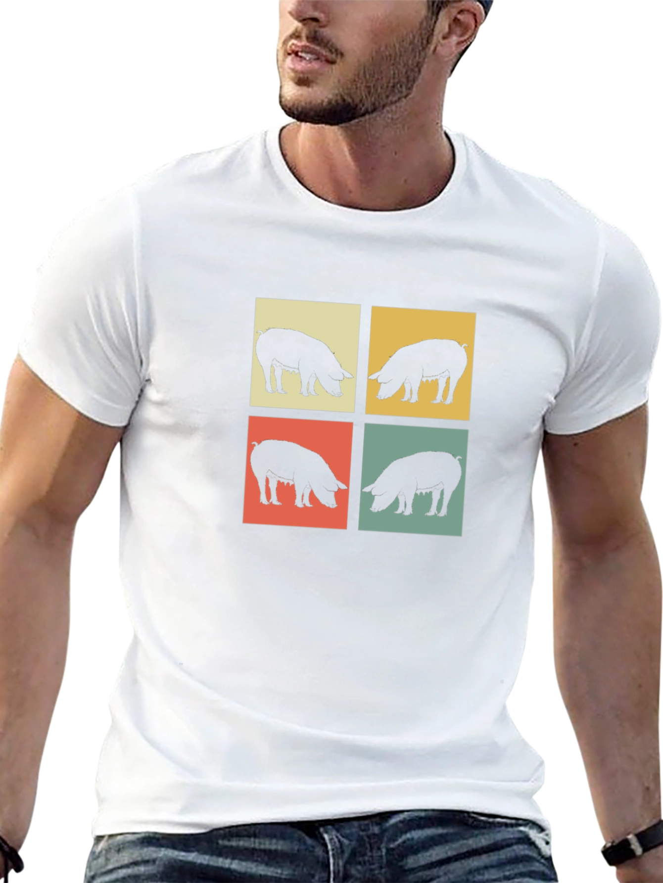 Retro Pig Silhouette T-Shirt