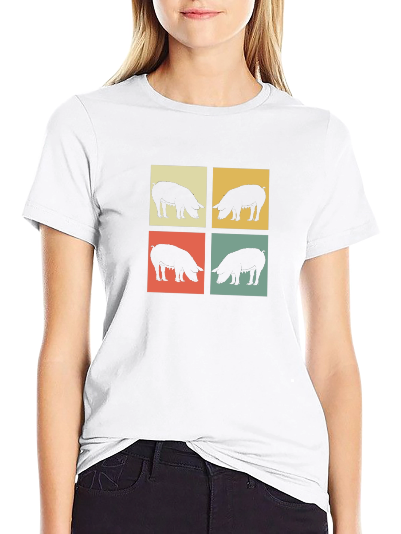 Retro Pig Silhouette T-Shirt