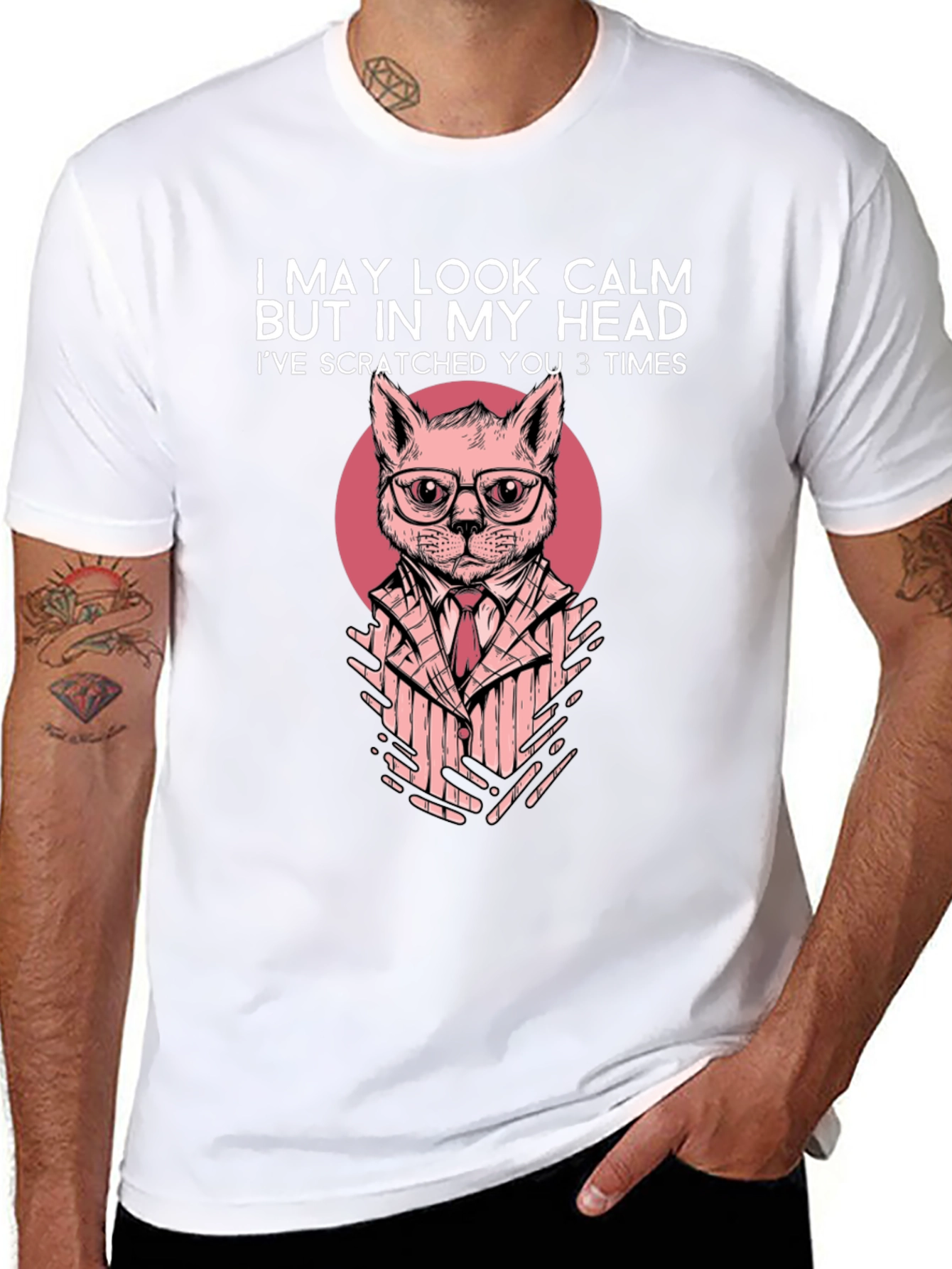 Calm Cat Mens T-Shirt