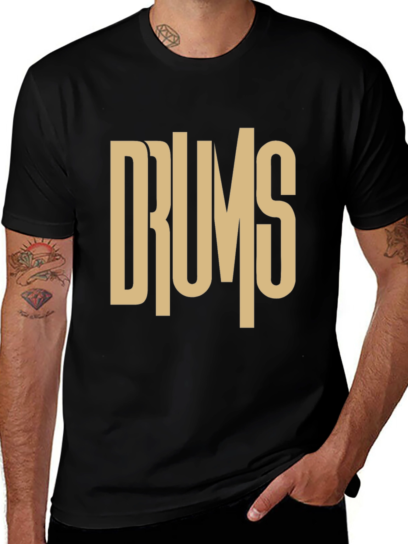 Drums Graphic Tee - Music Lovers T-Shirt