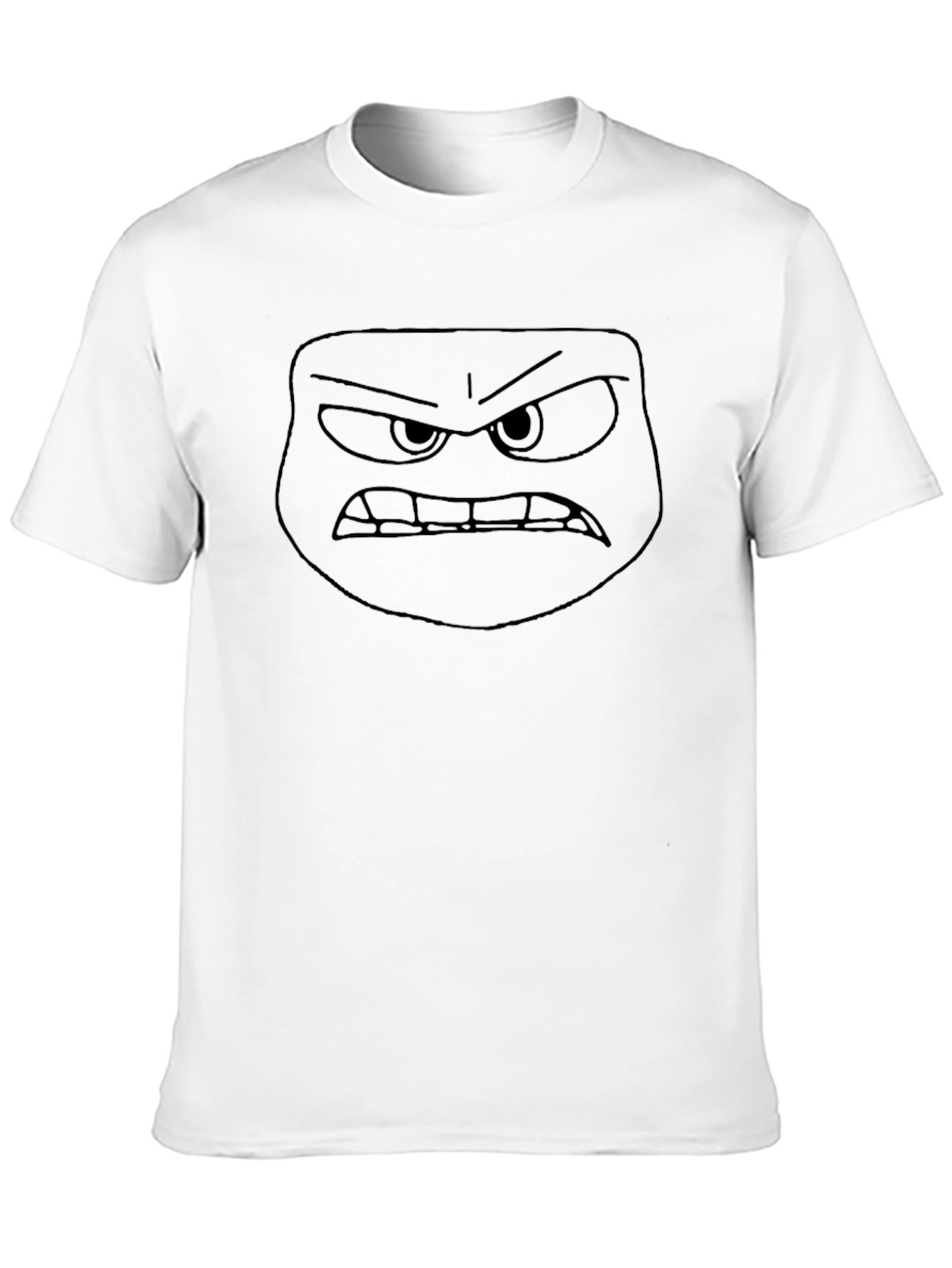 Mens Black Anger Graphic Tee