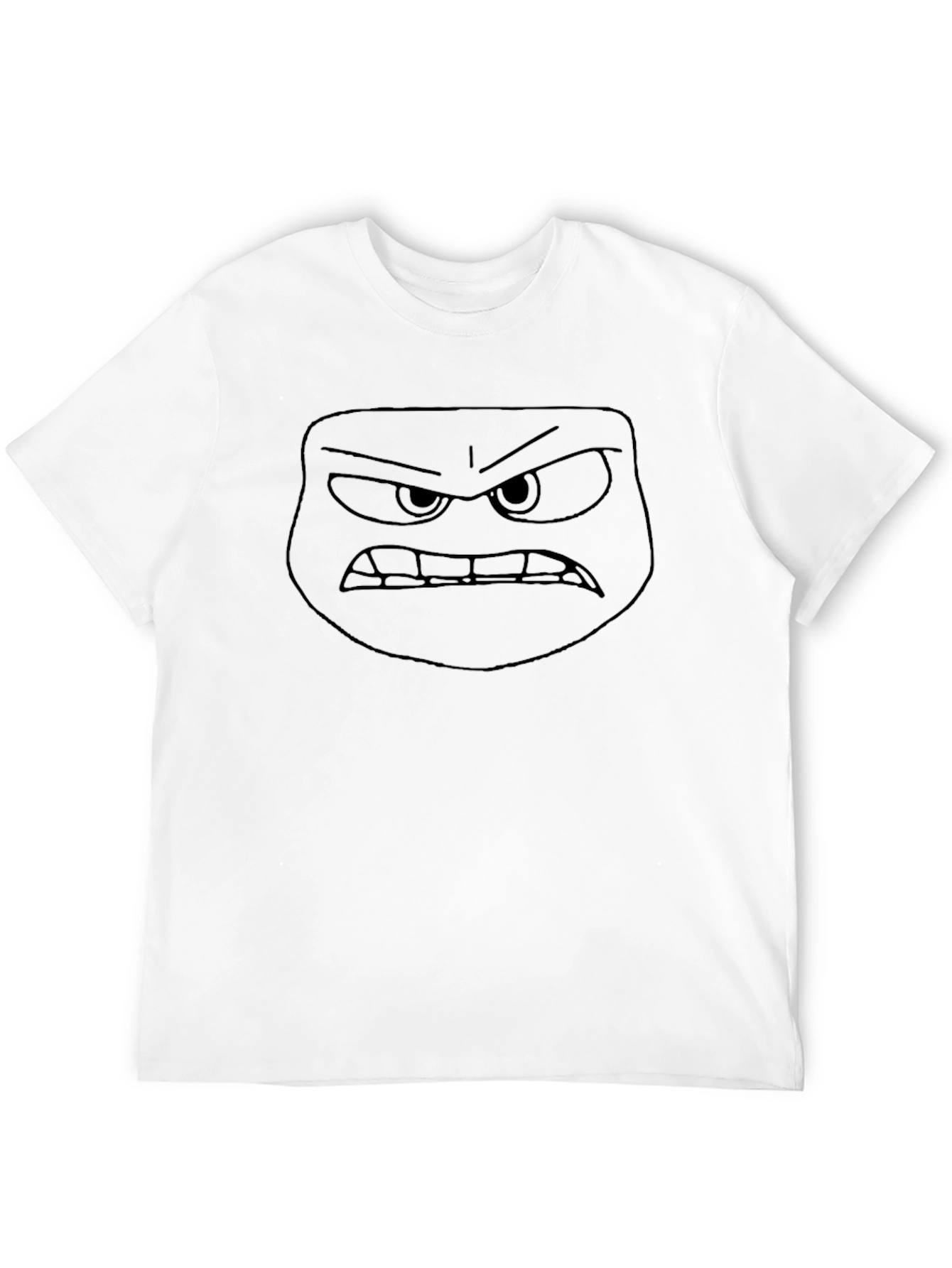 Mens Black Anger Graphic Tee