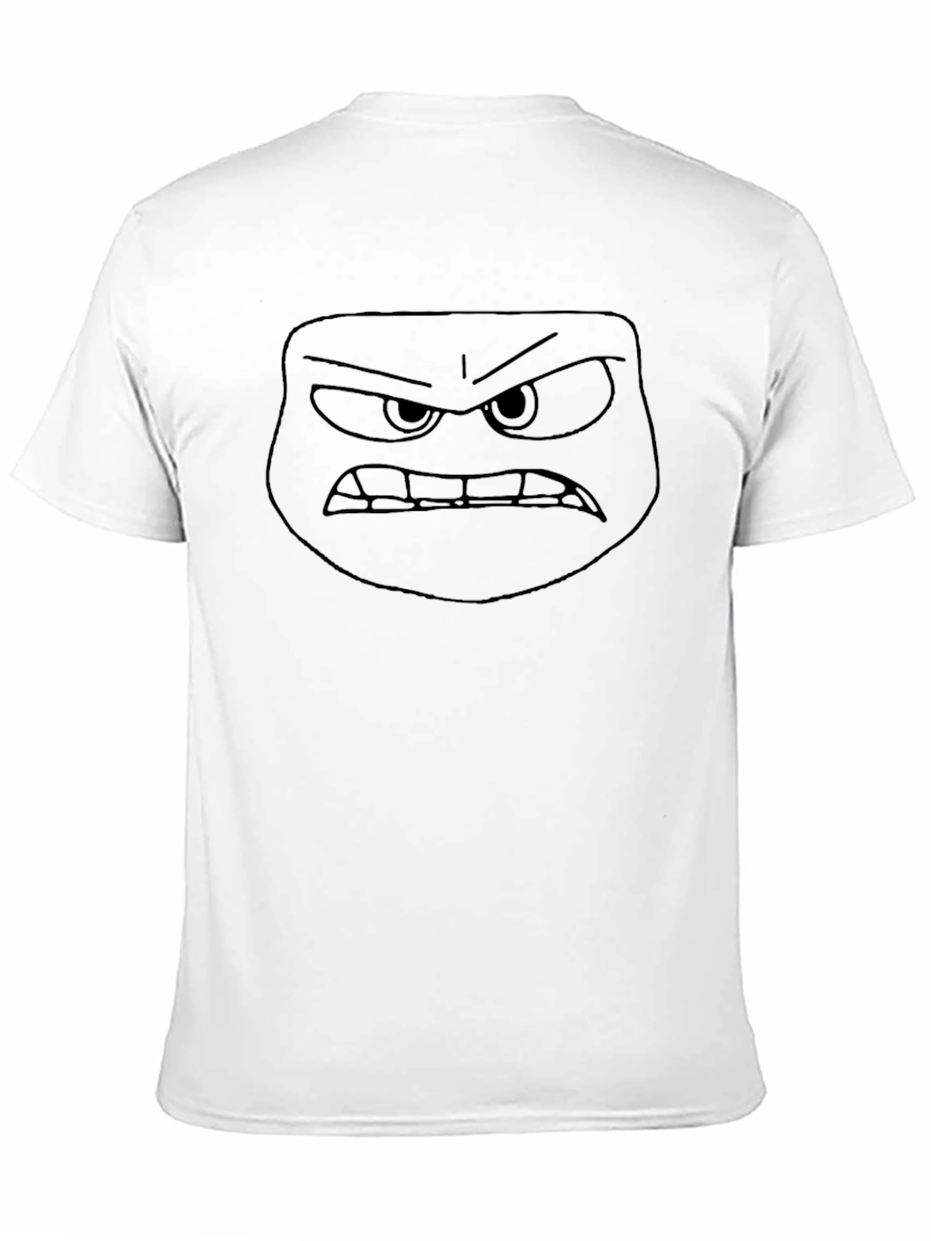 Mens Black Anger Graphic Tee