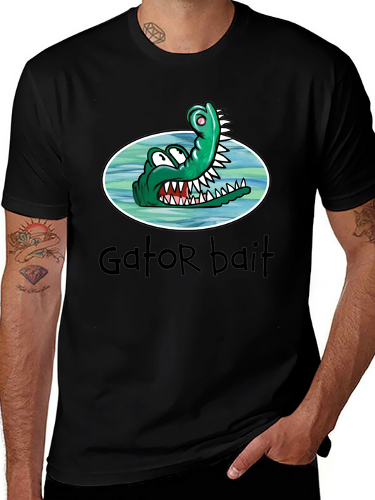 Gator Bait Graphic Tee - Novelty Cartoon Alligator T-Shirt
