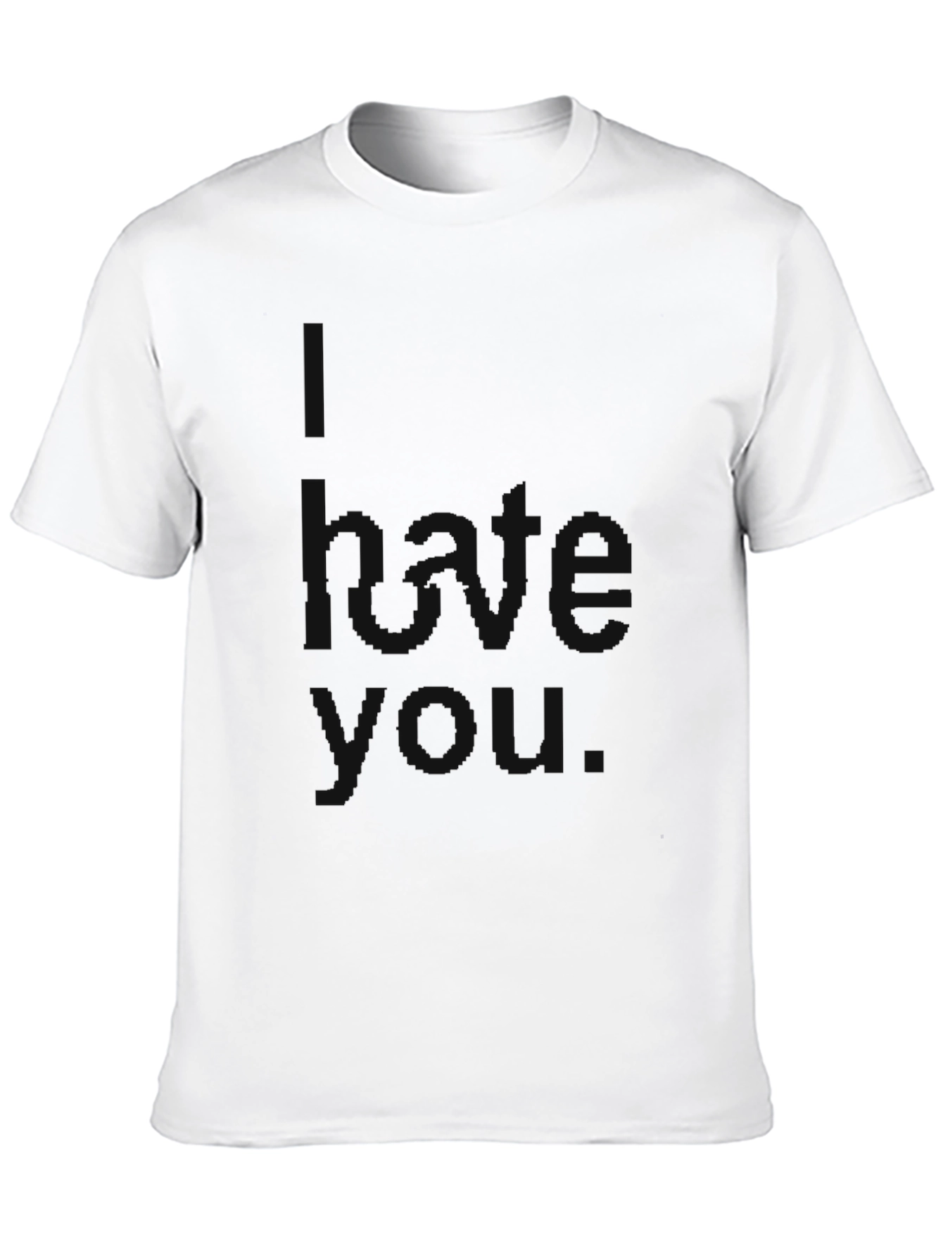 Mens Black Graphic Tee - I Hate You