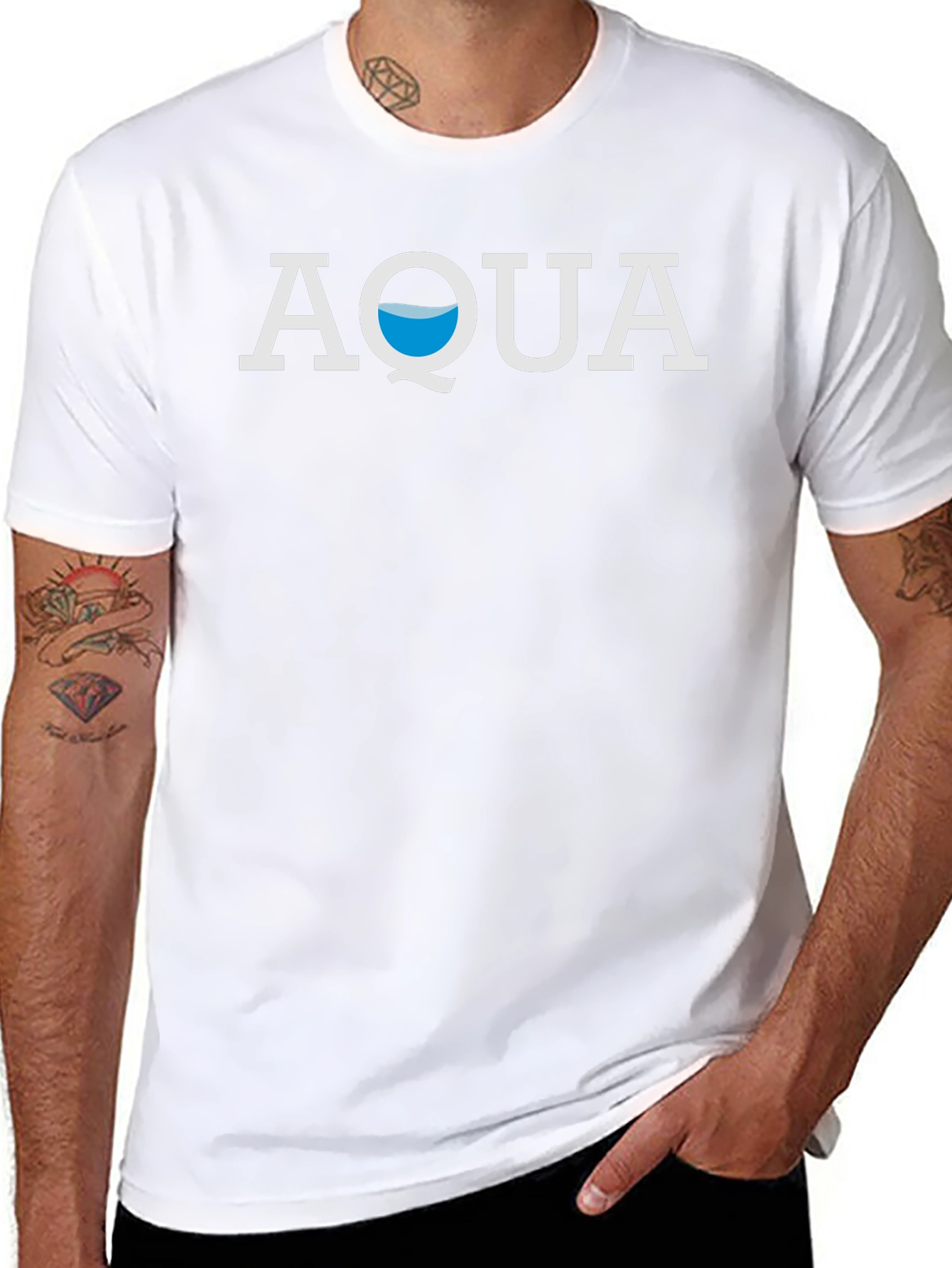 Aqua Graphic Tee - Stylish Black T-Shirt