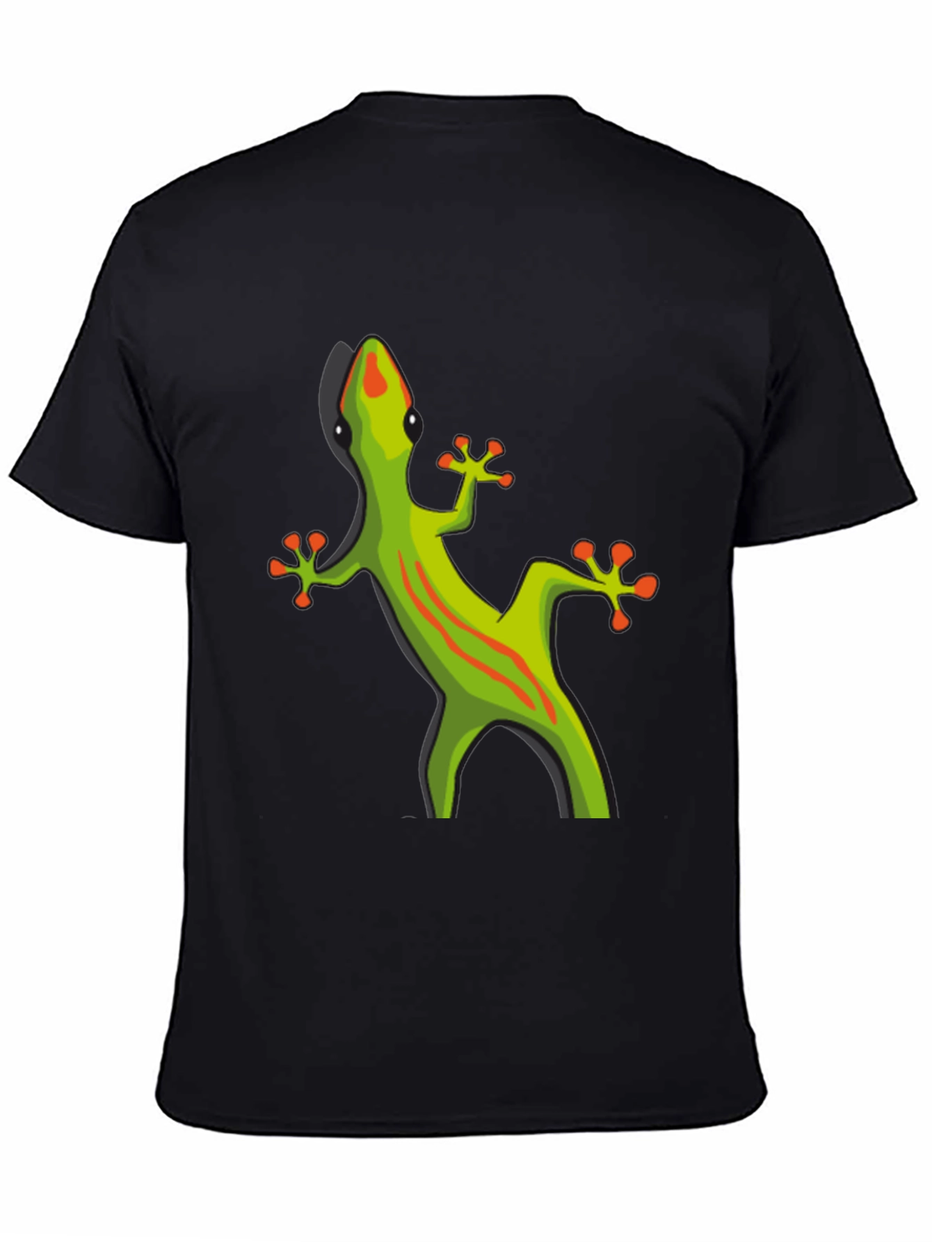 Black T-Shirt with Gecko Graphic
