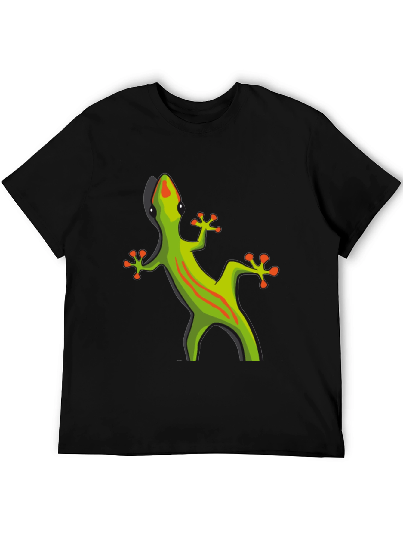 Black T-Shirt with Gecko Graphic