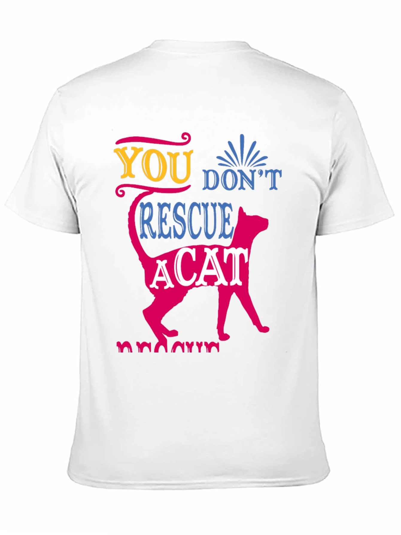 Cat Rescue Graphic T-Shirt - Soft Cotton Blend