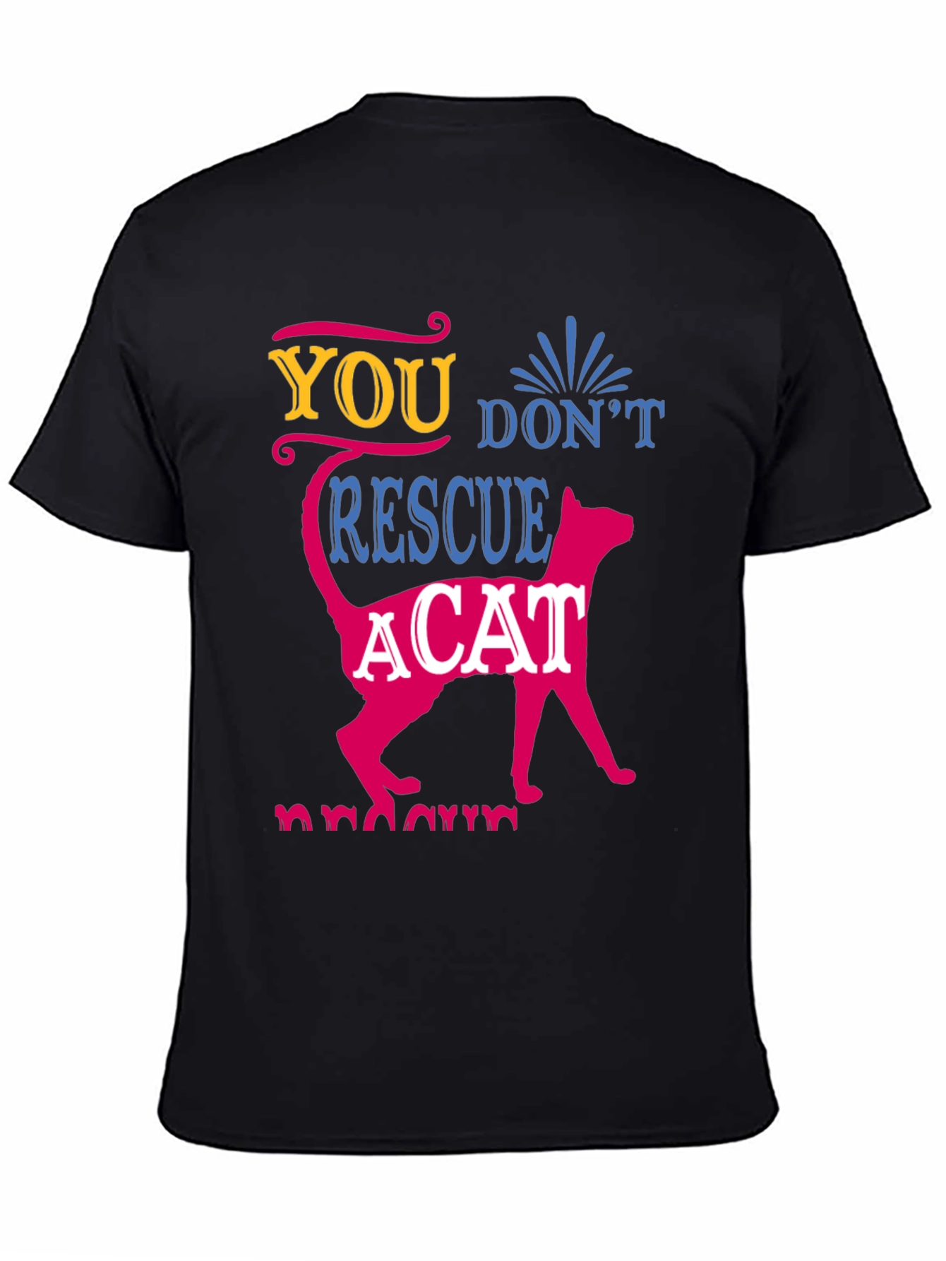 Cat Rescue Graphic T-Shirt - Soft Cotton Blend