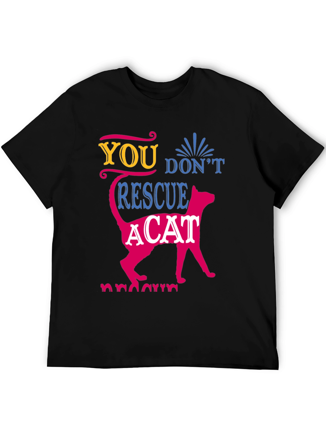 Cat Rescue Graphic T-Shirt - Soft Cotton Blend