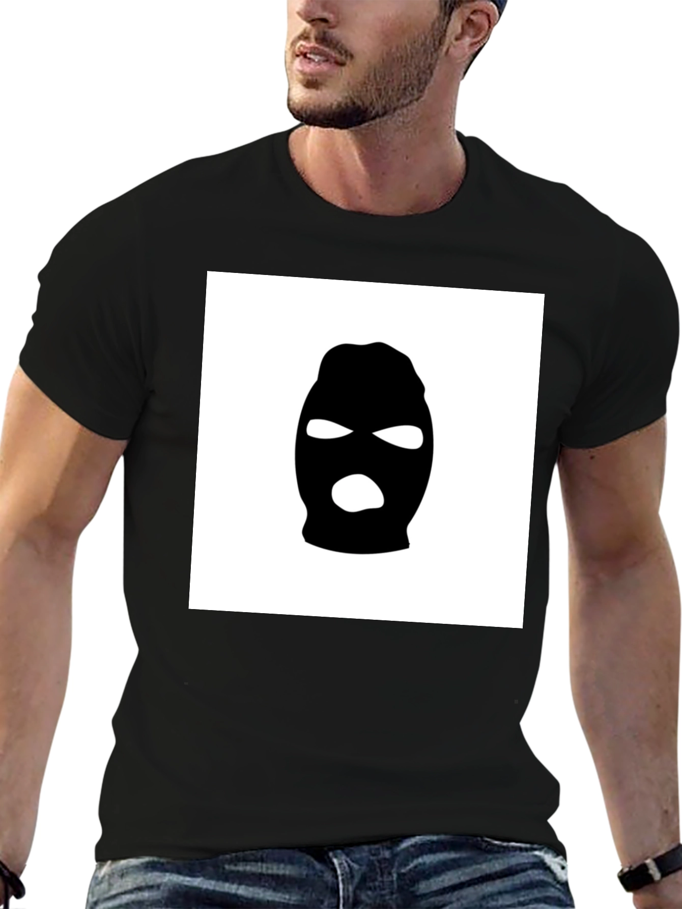 Black Ski Mask Graphic Tee - Urban Streetwear