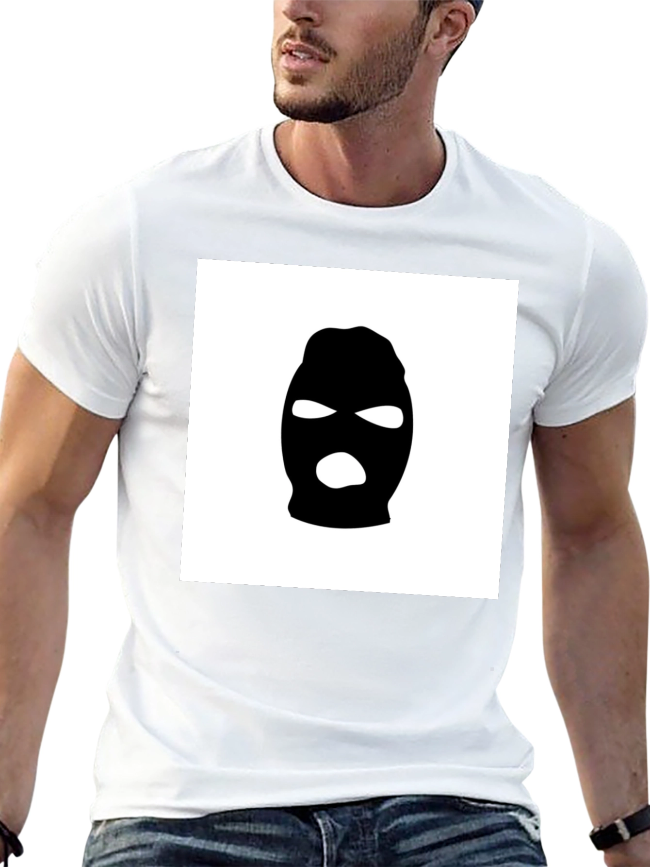 Black Ski Mask Graphic Tee - Urban Streetwear