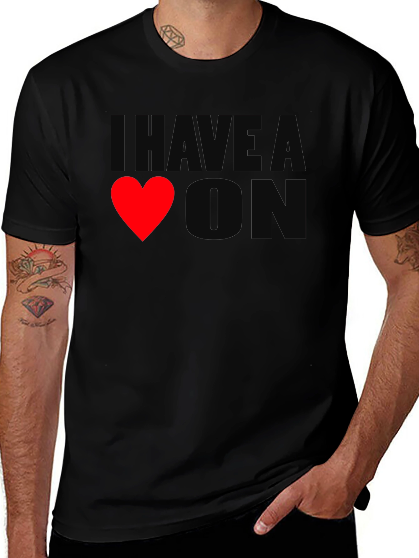 I Have A Heart On - Novelty T-Shirt