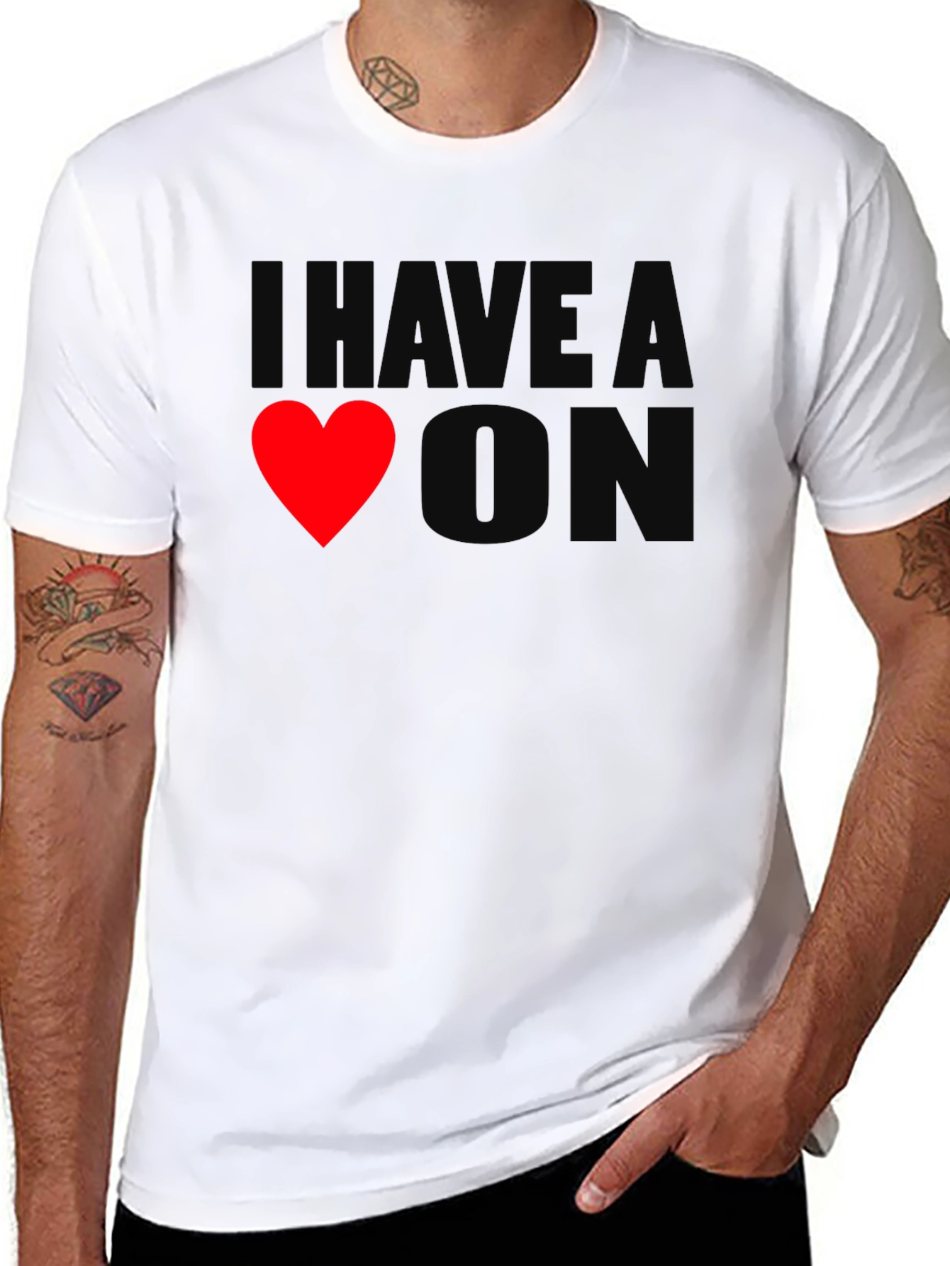 I Have A Heart On - Novelty T-Shirt