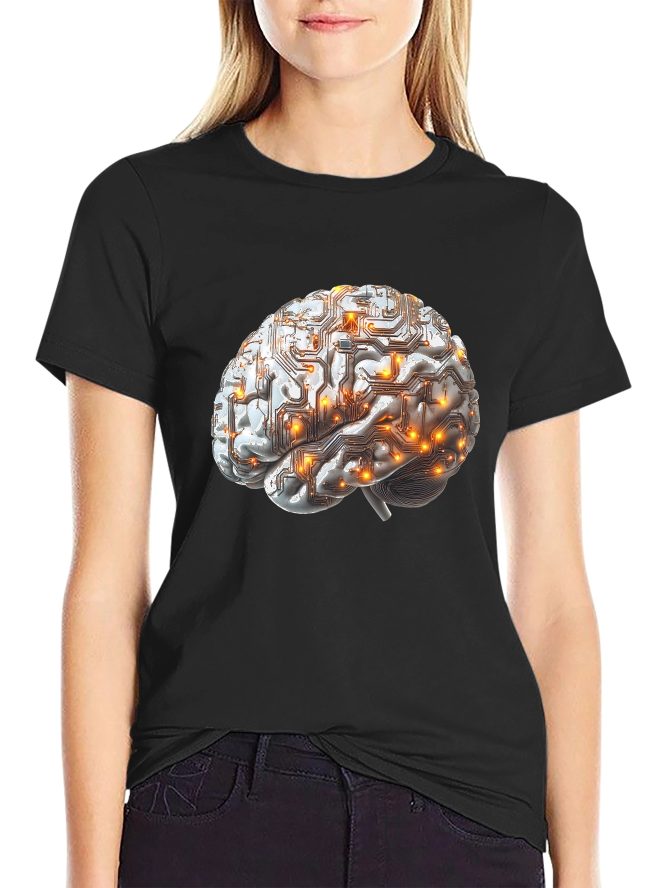 Circuit Brain Graphic Tee - Smart Style