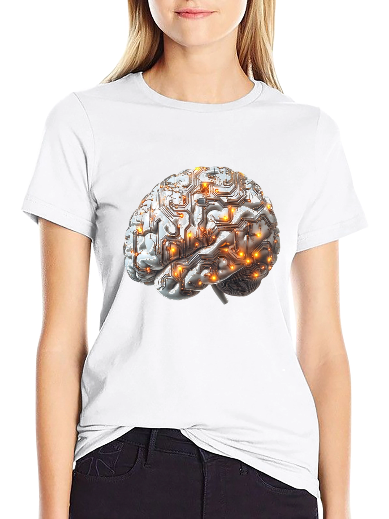 Circuit Brain Graphic Tee - Smart Style