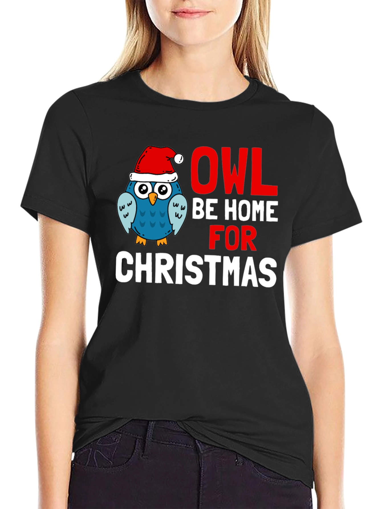 Owl Be Home for Christmas Graphic Tee