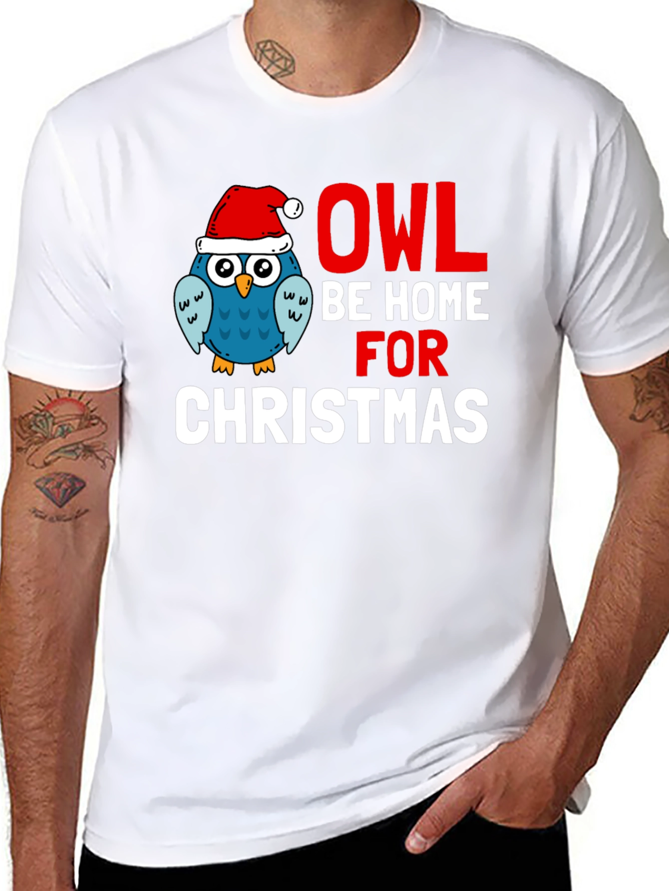 Owl Be Home for Christmas Graphic Tee