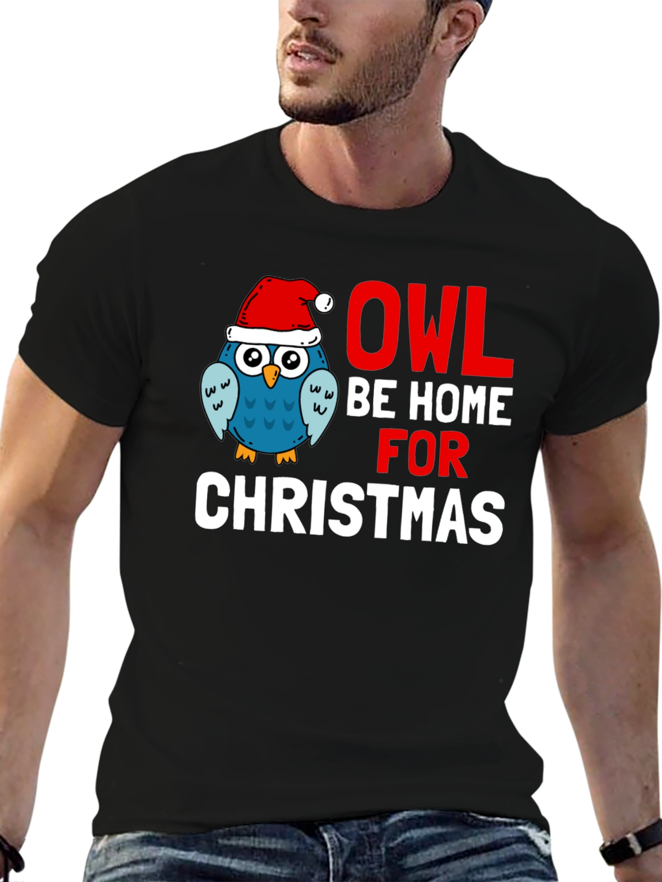 Owl Be Home for Christmas Graphic Tee