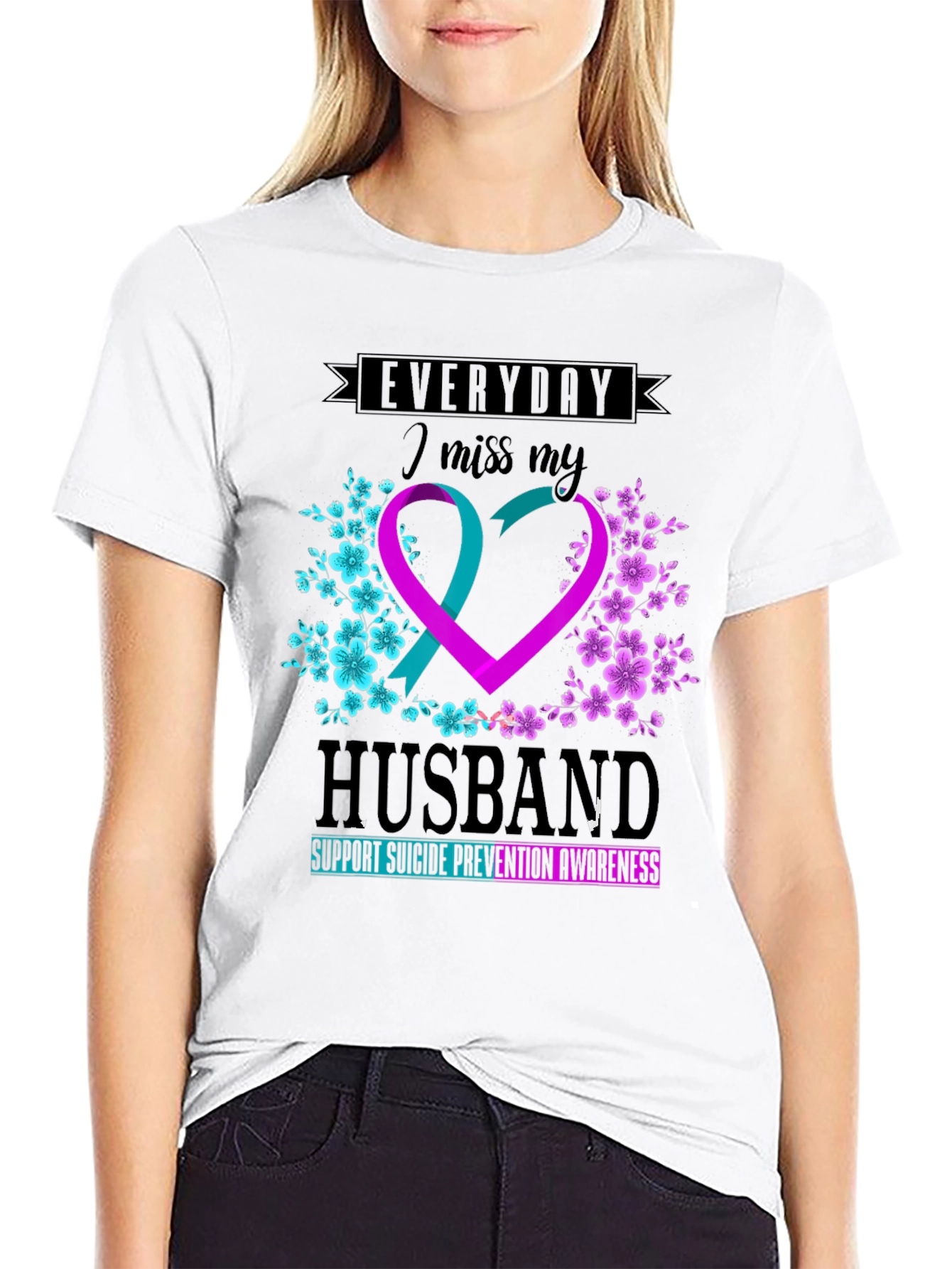 Everyday I Miss My Husband Suicide Awareness T-Shirt