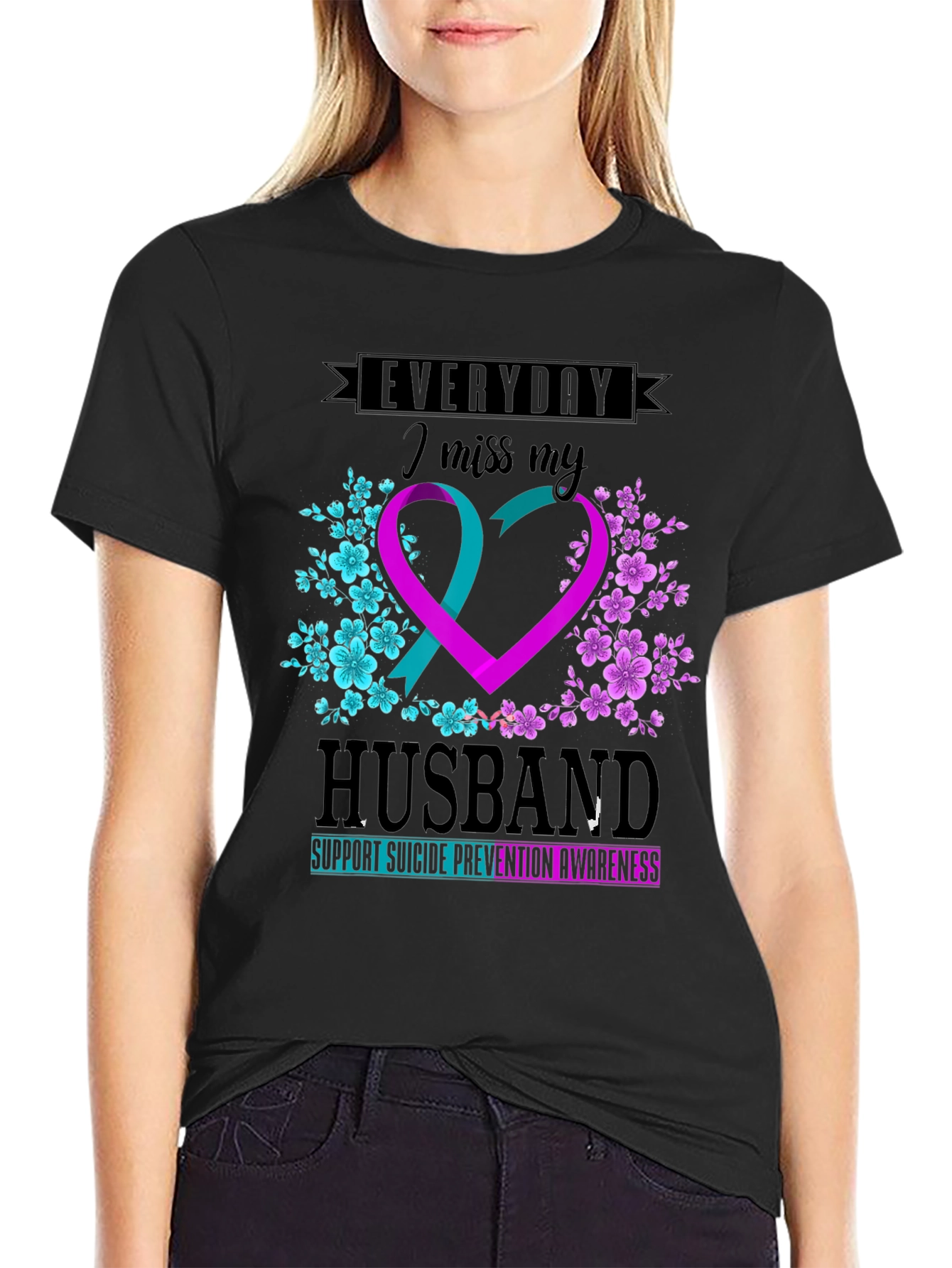 Everyday I Miss My Husband Suicide Awareness T-Shirt