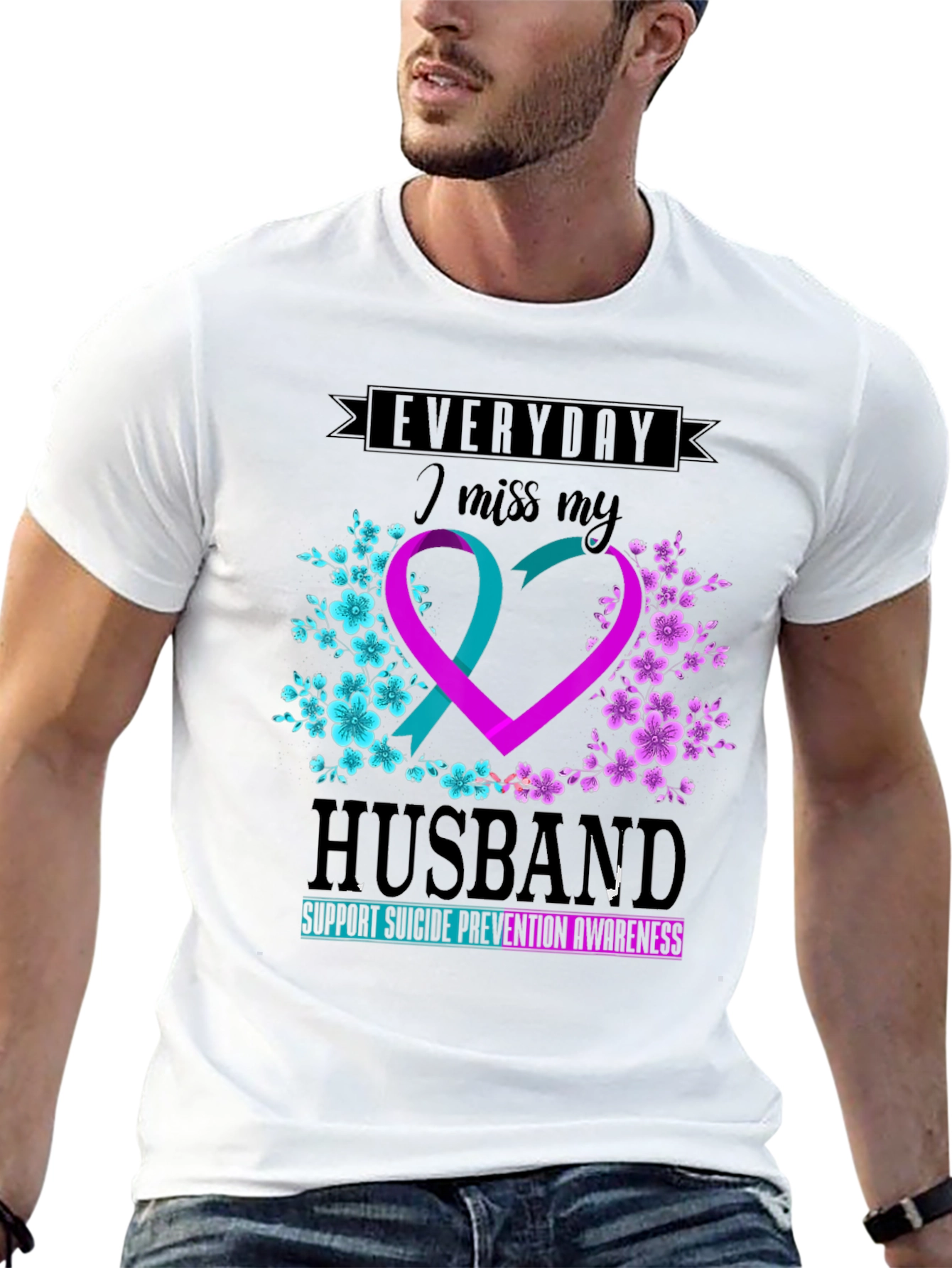 Everyday I Miss My Husband Suicide Awareness T-Shirt