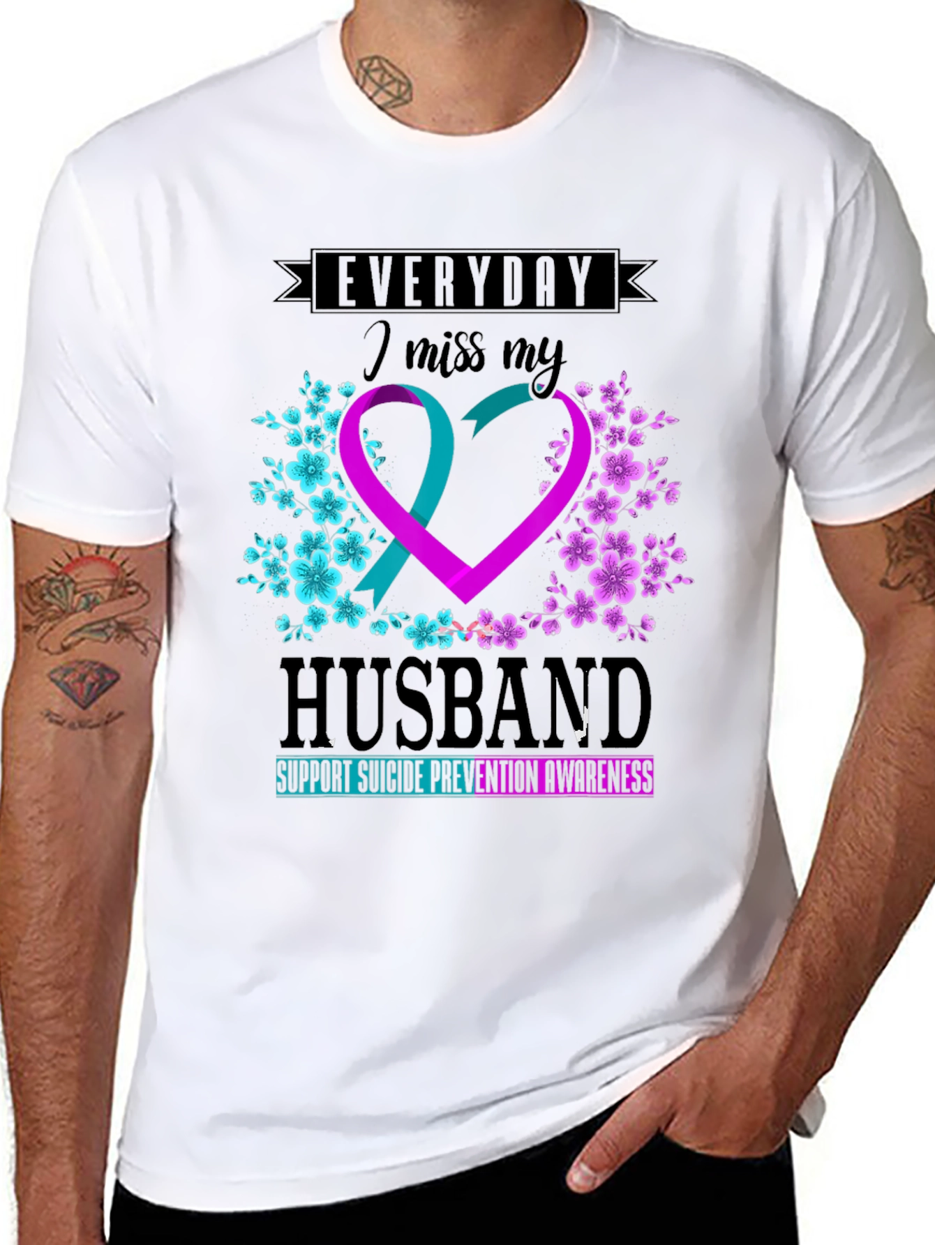 Everyday I Miss My Husband Suicide Awareness T-Shirt