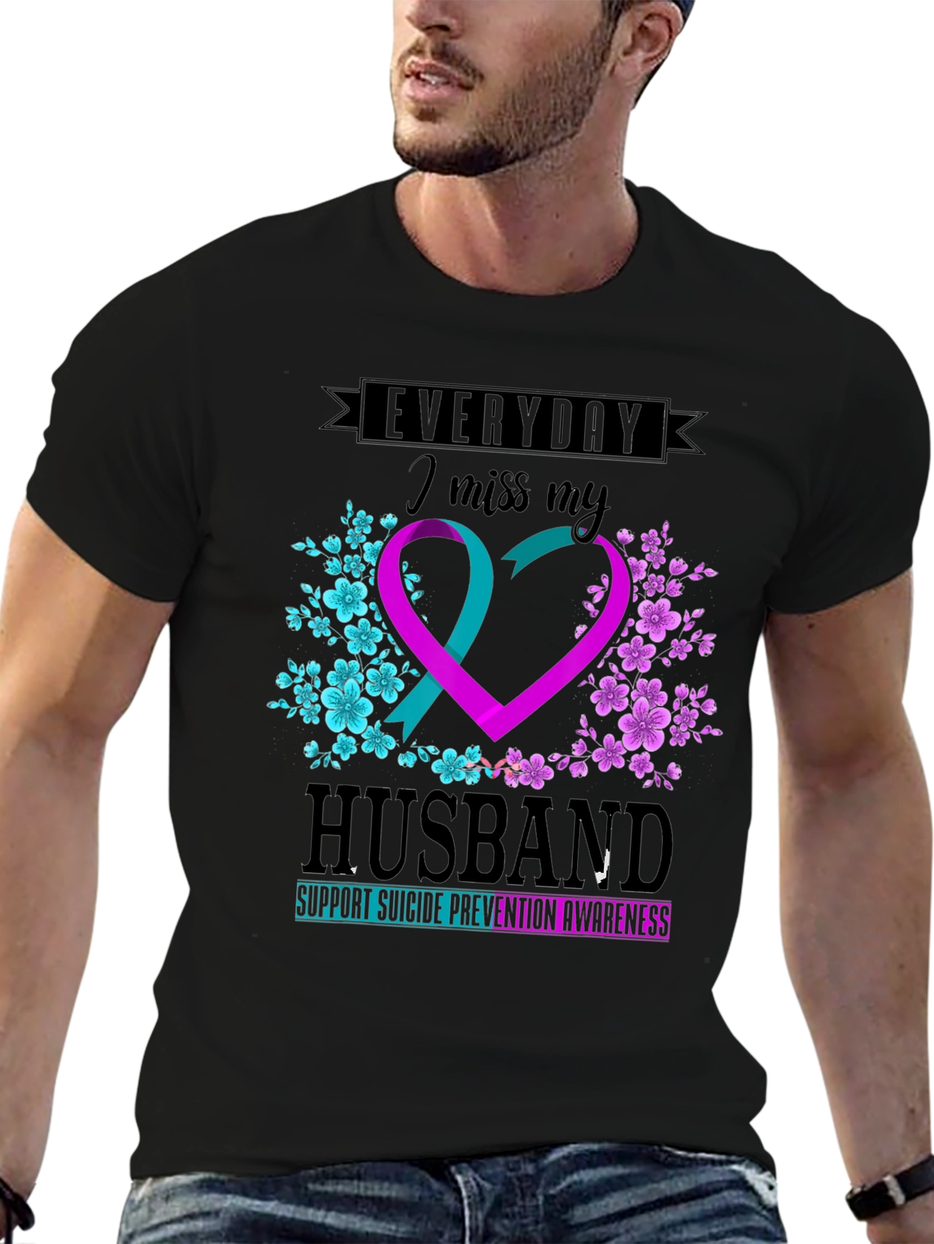 Everyday I Miss My Husband Suicide Awareness T-Shirt