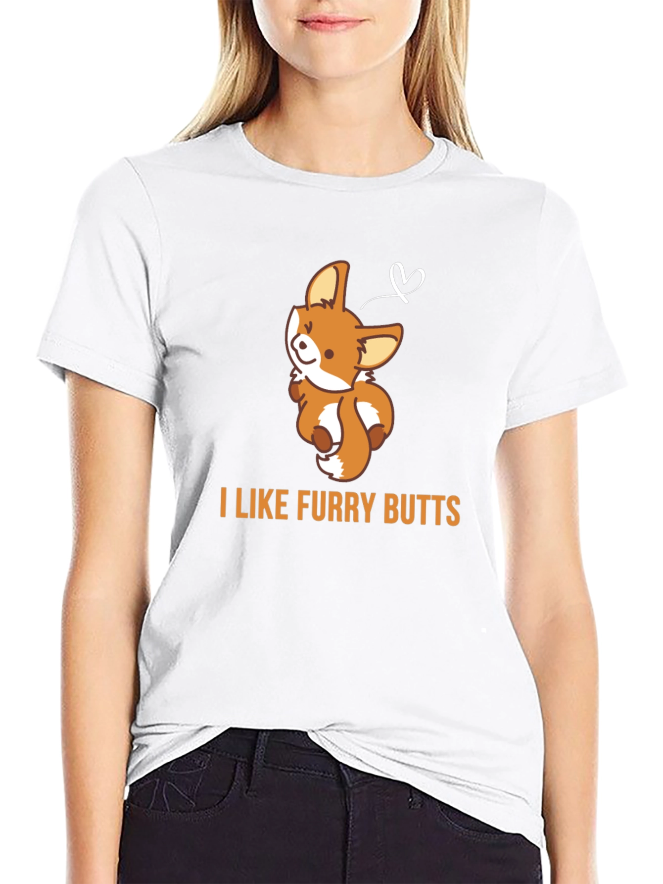 Furry Butts Graphic Tee - Cute Fox Design