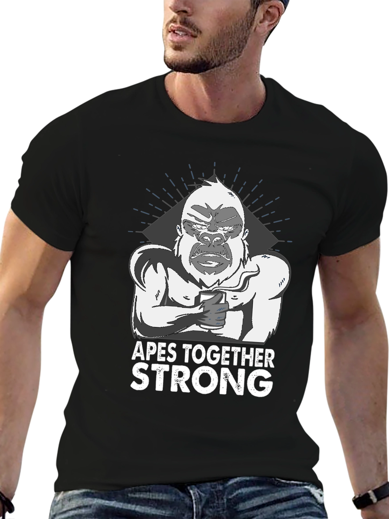 Apes Together Strong Graphic Tee - Black