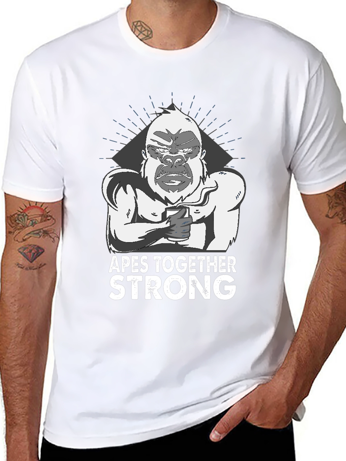 Apes Together Strong Graphic Tee - Black