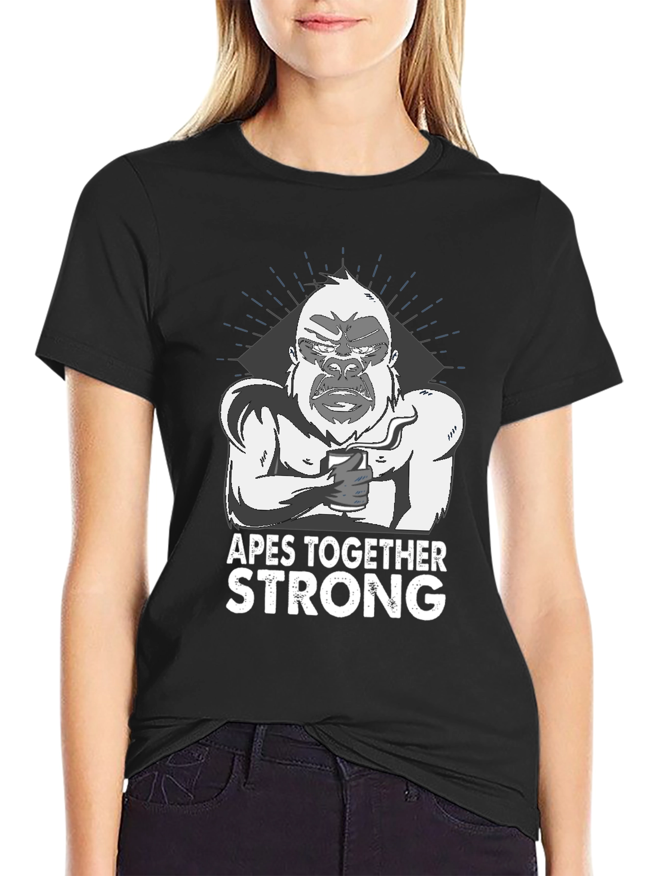Apes Together Strong Graphic Tee - Black
