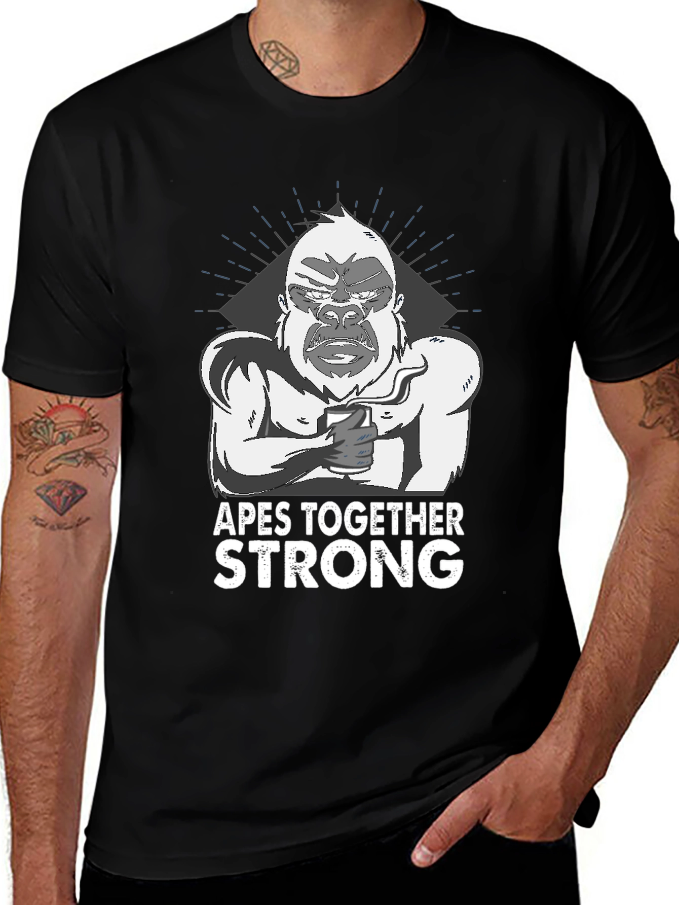 Apes Together Strong Graphic Tee - Black