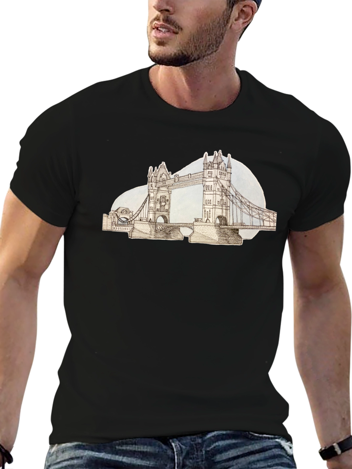 London Bridge Graphic Tee - Black