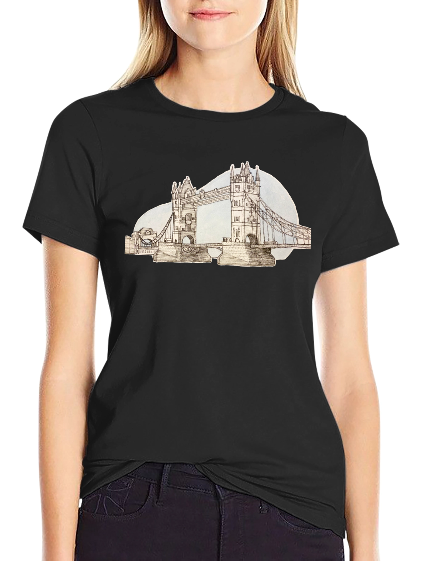 London Bridge Graphic Tee - Black