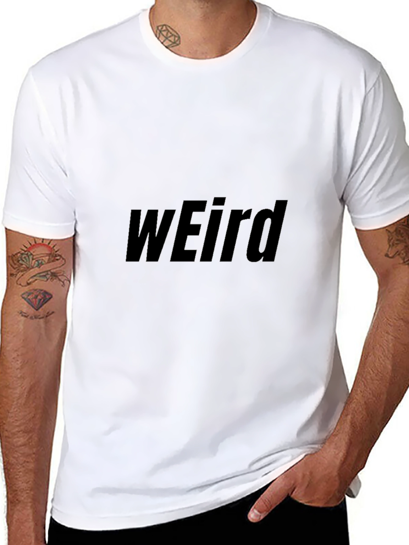 Weird Graphic Black T-Shirt - Casual Style