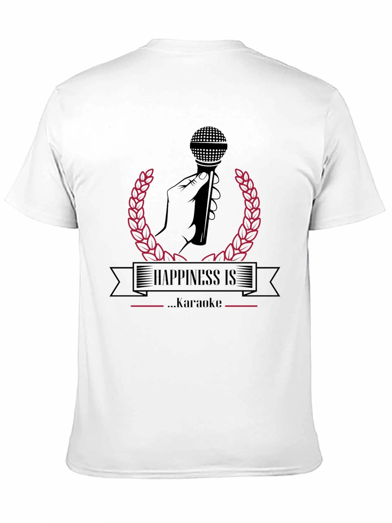Happiness Karaoke T-Shirt: Black Karaoke Tee