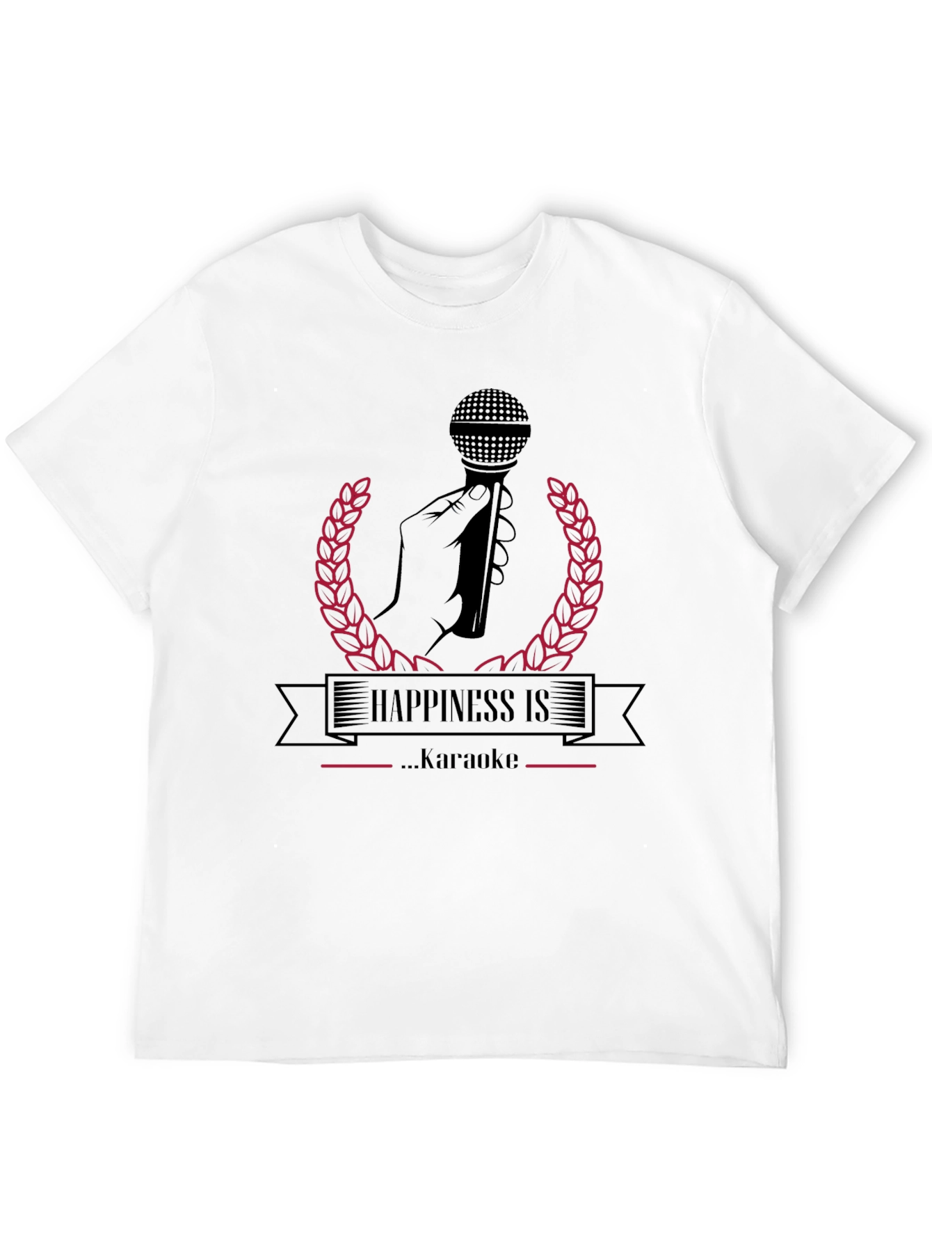 Happiness Karaoke T-Shirt: Black Karaoke Tee