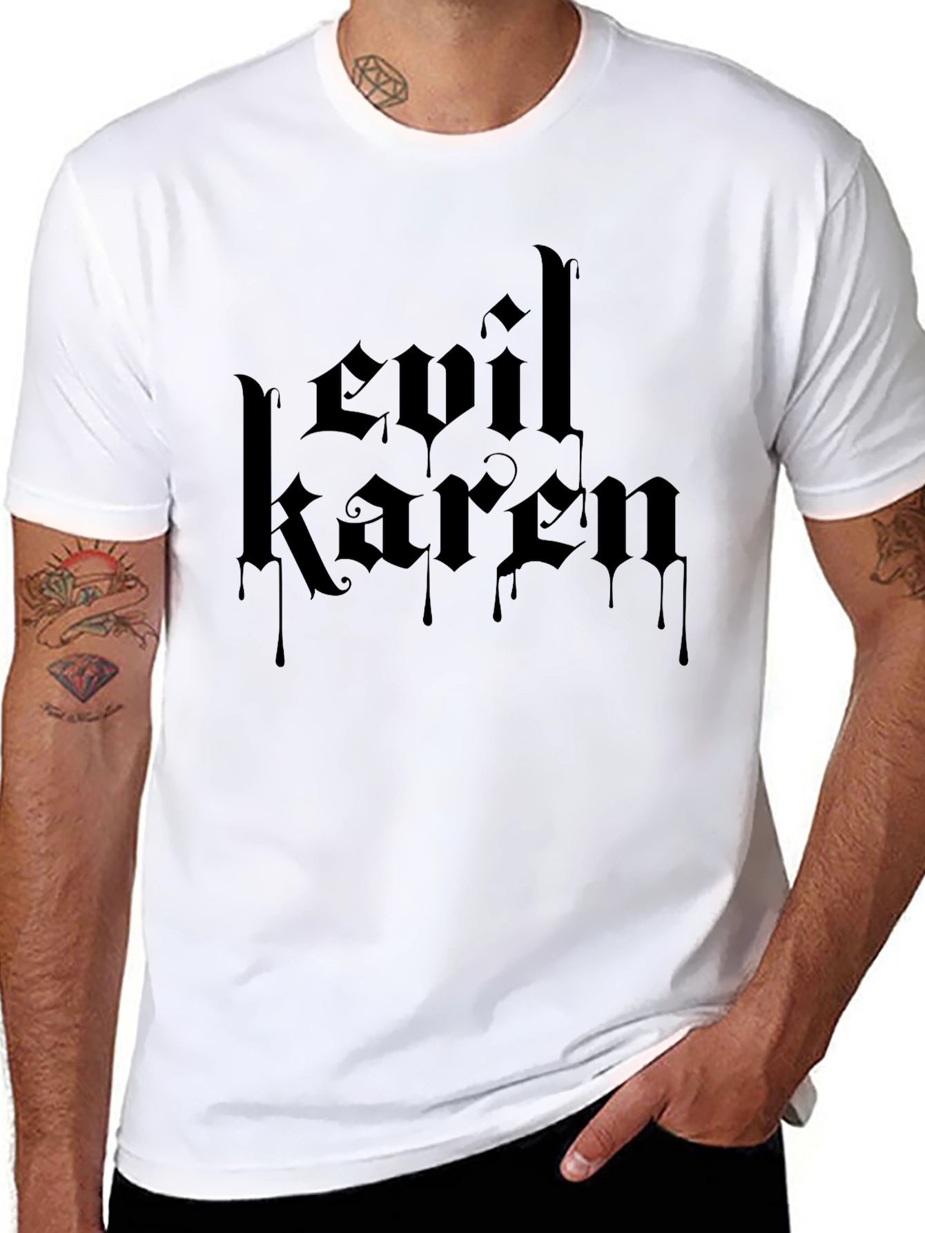 Evil Karen Black T-Shirt - Gothic Style