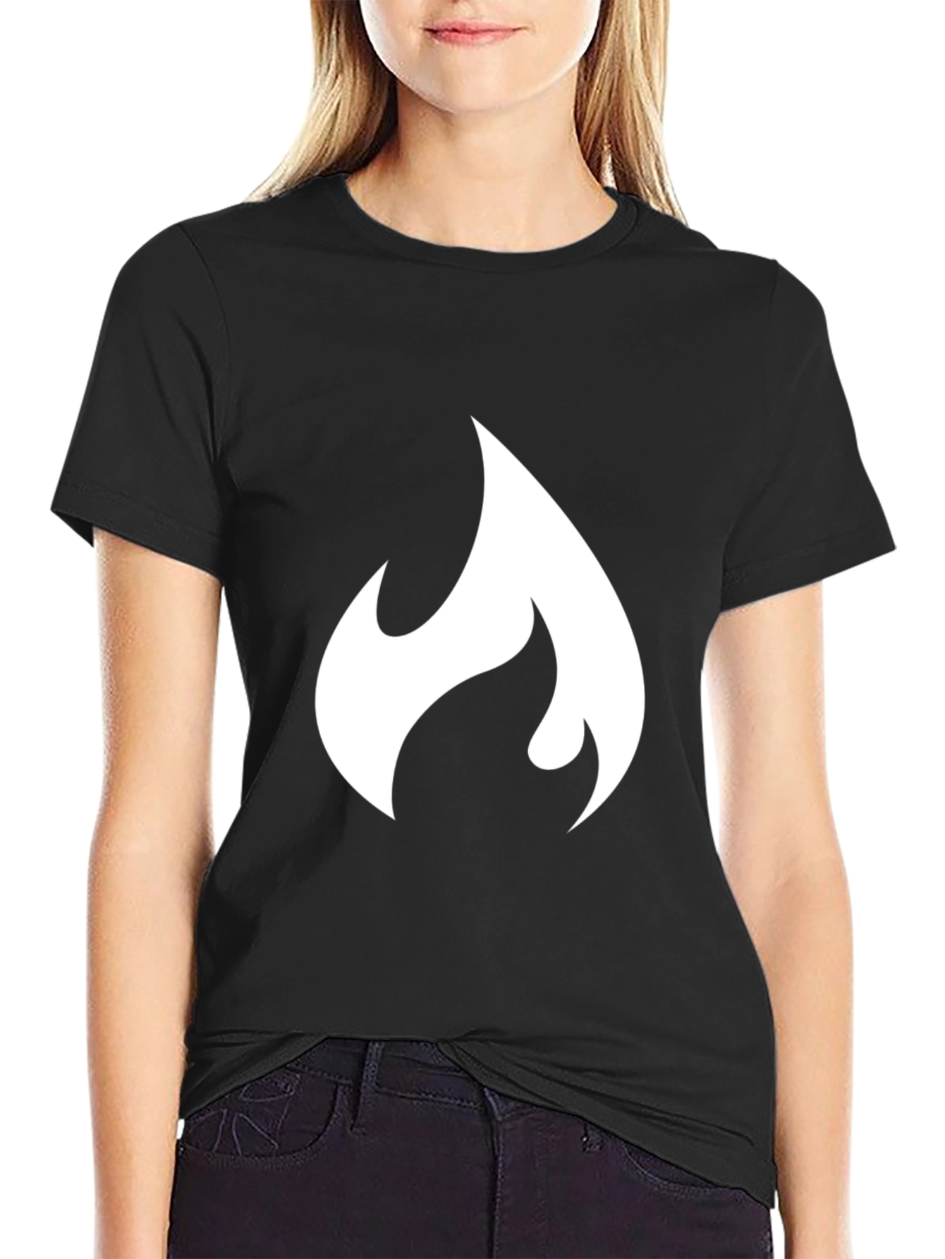 Flame Graphic Black T-Shirt