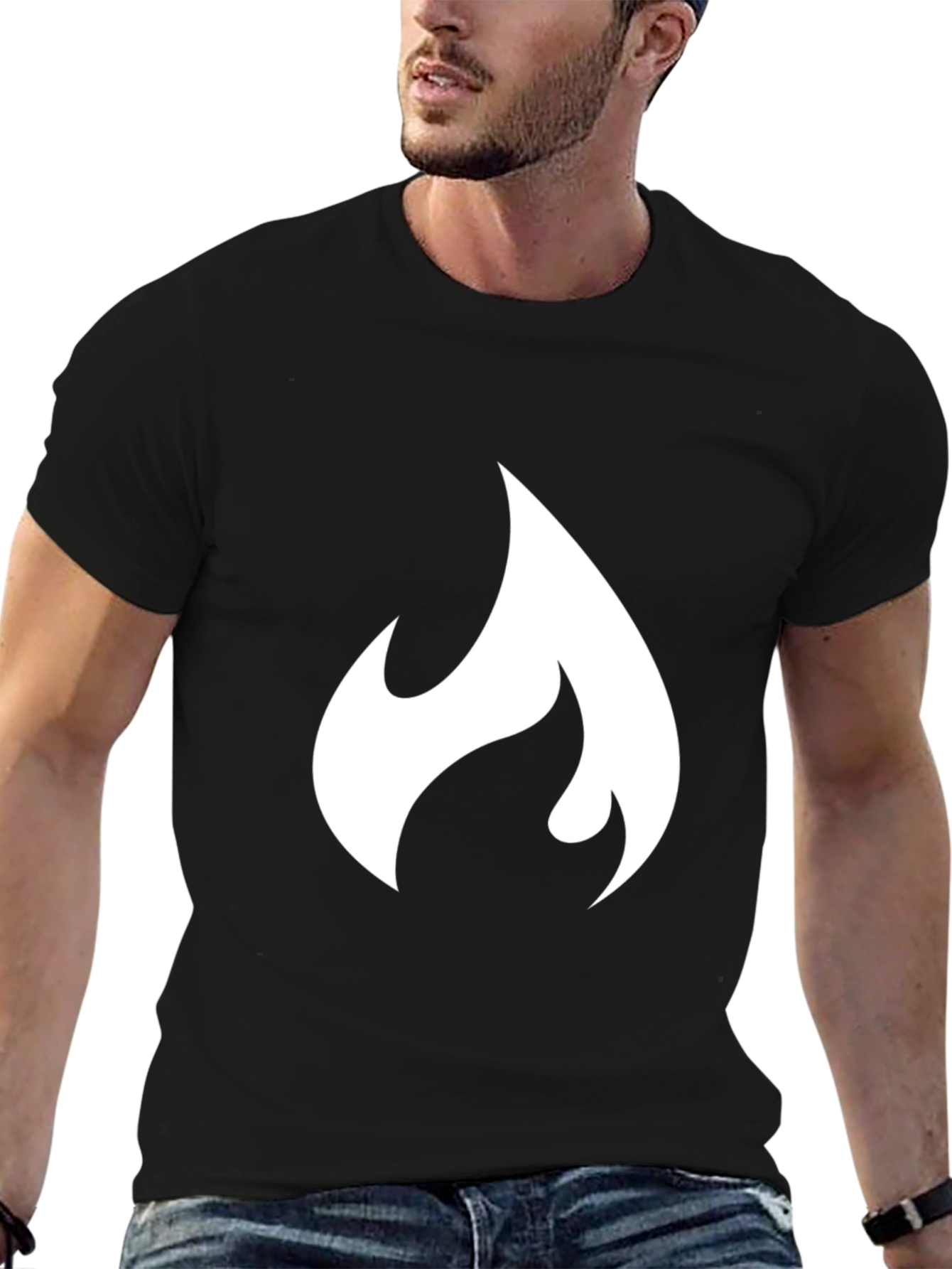Flame Graphic Black T-Shirt