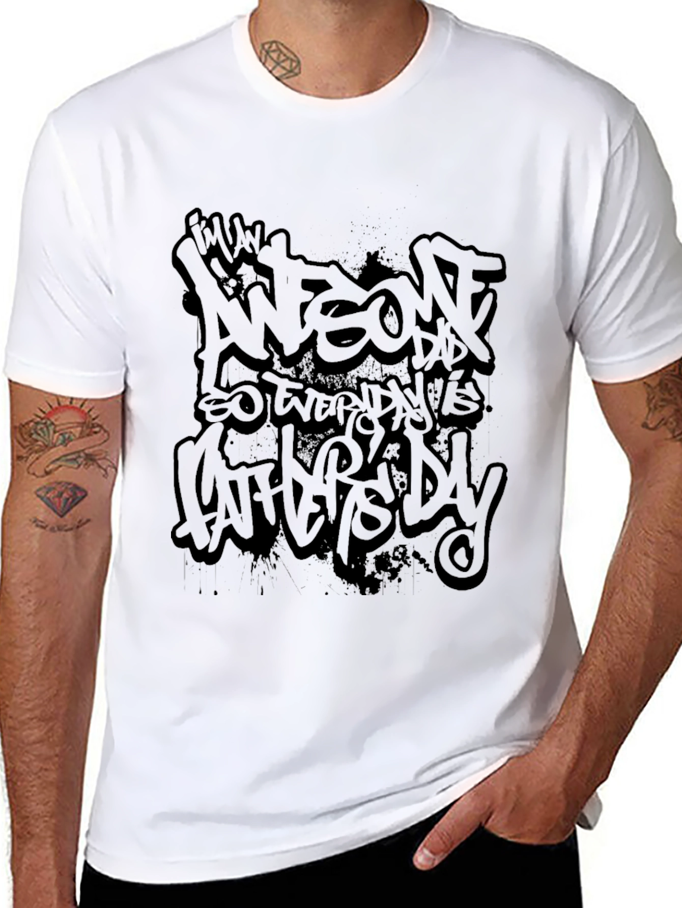 Awesome Dad Black T-Shirt